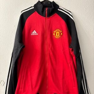 Adidas Manchester United FC 2021 Red/Black Anthem Jacket Men’s Size XL